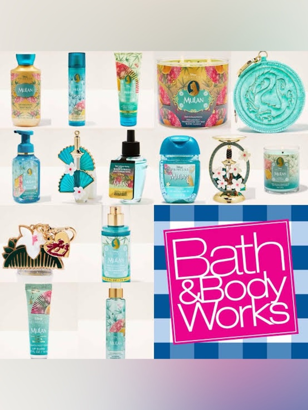 NWT: Disney Princess Limited Edition Mulan Set Bath and Body Works 12 Items
